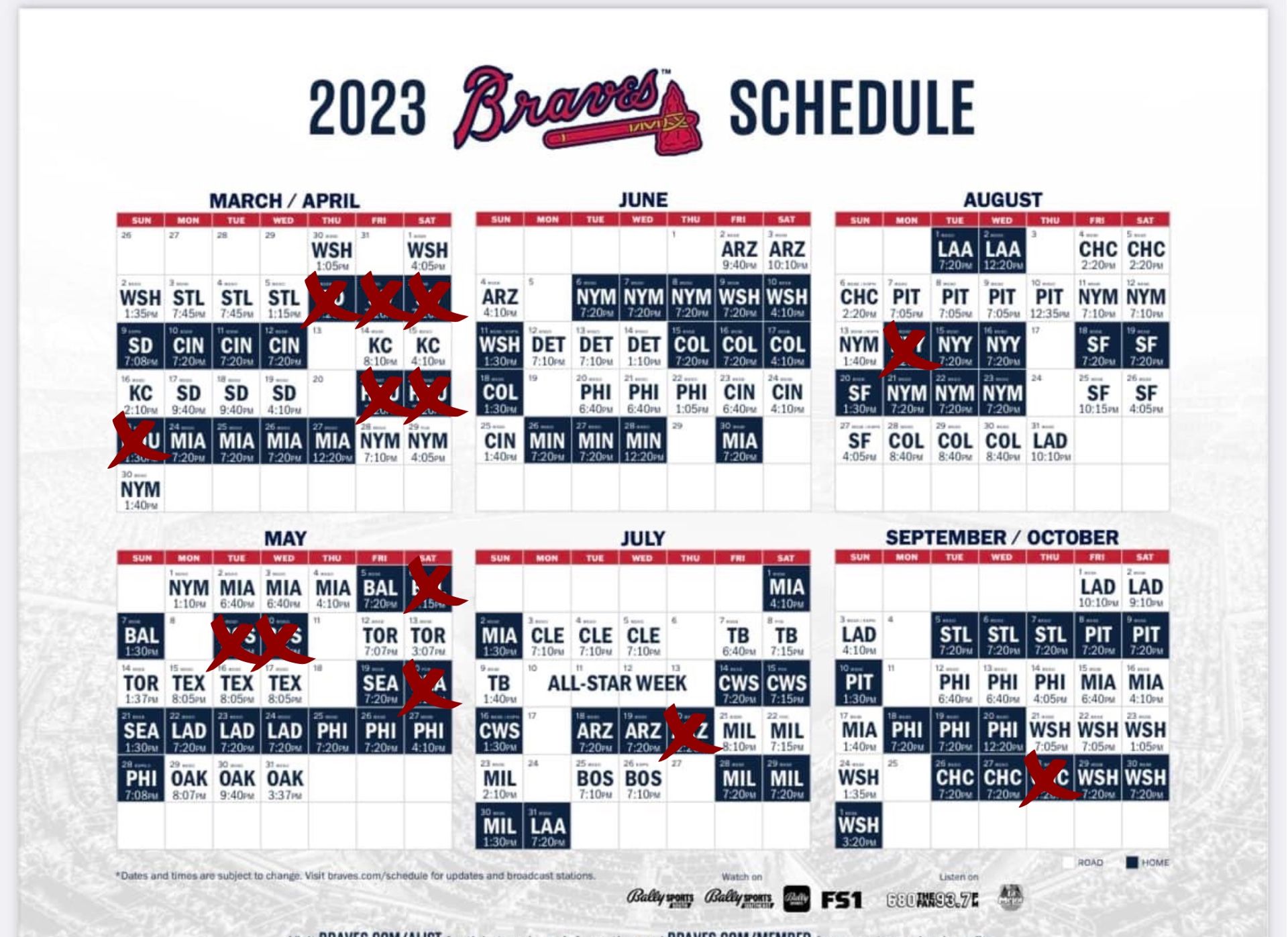 Braves Home games