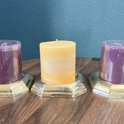 High Quality Brass Candle Holders (3 Count)