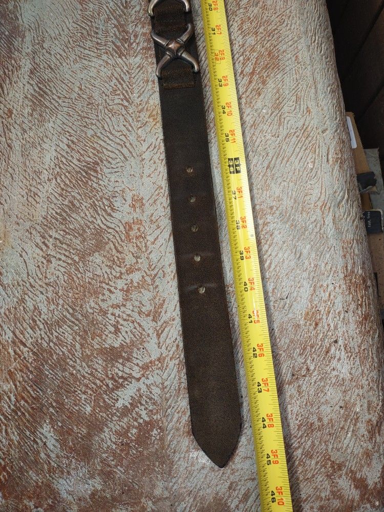 Men's Belt, Demolition Trojan LEATHER Belt Size 36" - 40". RARELY WORN ... Purchased in London, England...