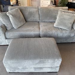 Comfy Couch With Ottoman For Sale