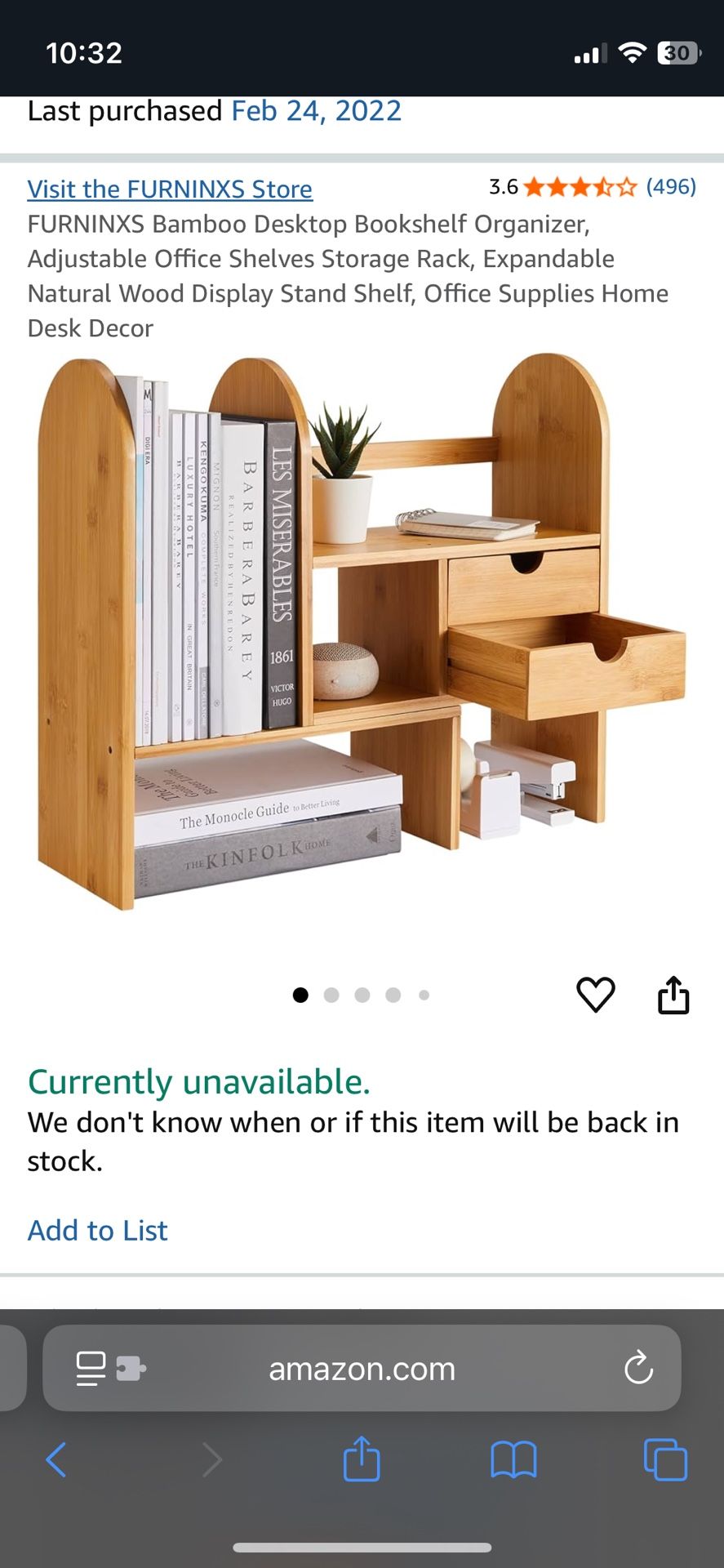 Bamboo Desk Organizer