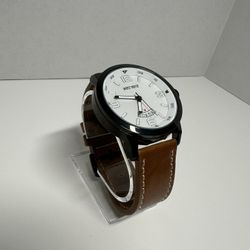 Wrist Mafia White Face Brown Leather 