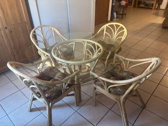 Dining Room Set with Glass Top Table
