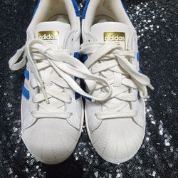 Adidas Superstar J 'White Royal Blue' sneaker Size 4.5