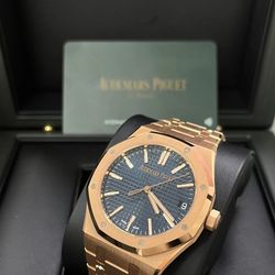 AP Automars Piguett Gold watch with blue dial men’s luxury Swiss watch