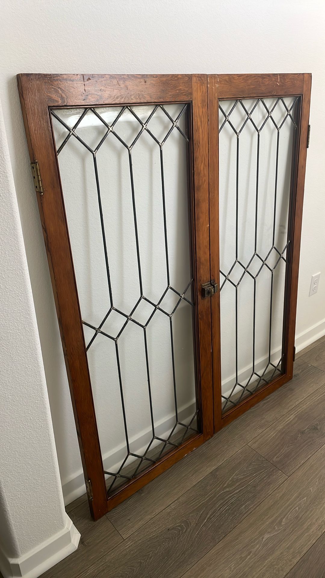 Gorgeous leaded glass cabinet doors