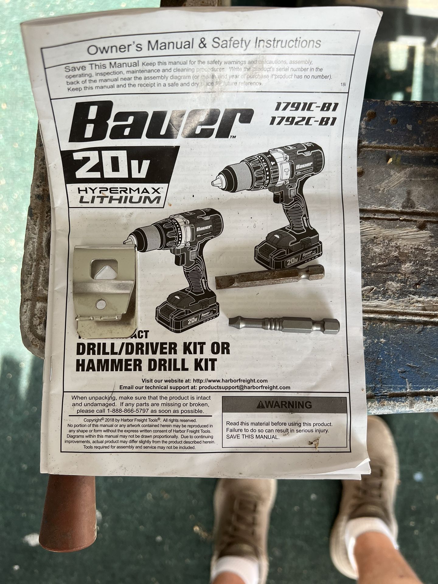 Bauer 20V Hypermax Lithium 1/2 in. Drill/Driver Kit