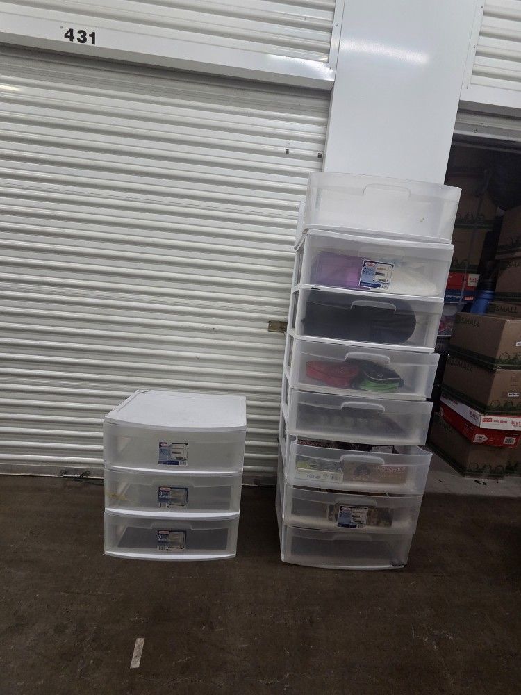 11# Clear Plastic Storage Drawer Sets