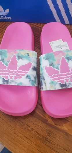 Adidas adilette "watercolor" slides nwt  large
