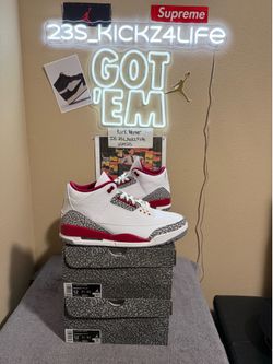 Brand new Air Jordan Cardinal 3’s sizes 12x2  with original box and proof of purchase.