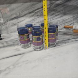 Purple Flower Glasses 