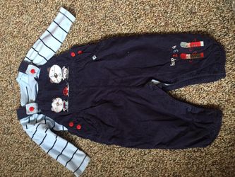 Baby boys tu overalls long sleeve size 6 to 9 months