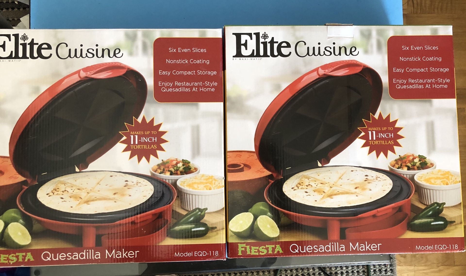 Fiesta Quesadilla Maker! Elite Cuisine large 11-inch tortillas. NIB $25 each obo.