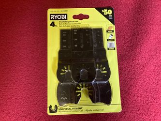 RYOBI 4-Piece Wood/Plastic/Drywall Oscillating Multi-Tool Blade Set Universal