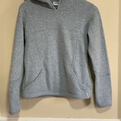 Columbia Women’s Trek Fleece Hoodie Pullover Gray Long Sleeve Kangaroo Pocket M