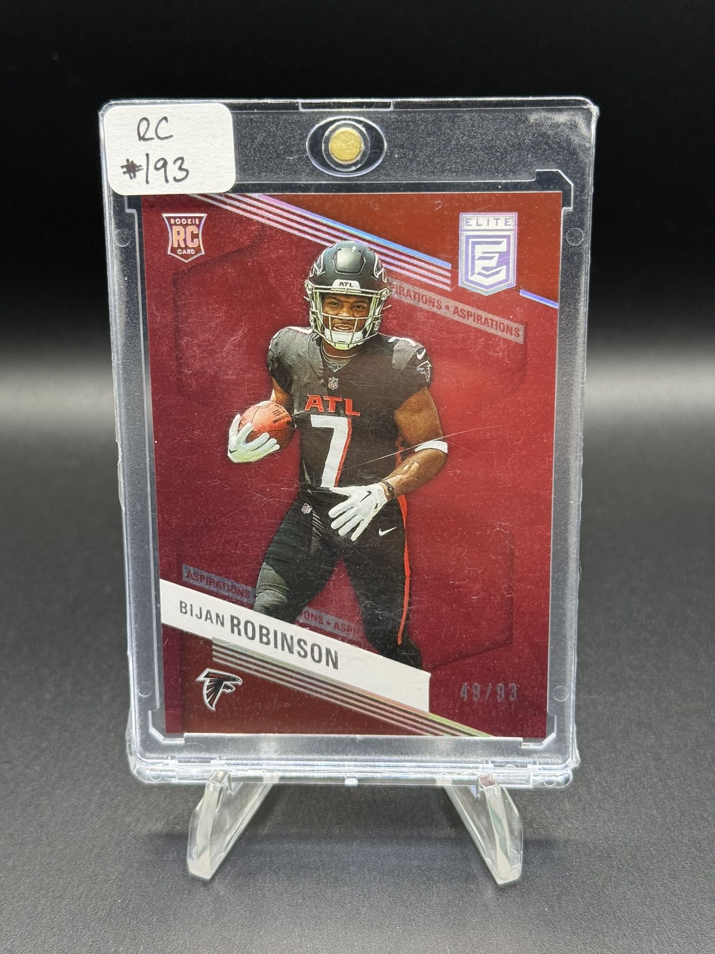 2023 Elite Aspirations #104 Bijan Robinson RC #/93