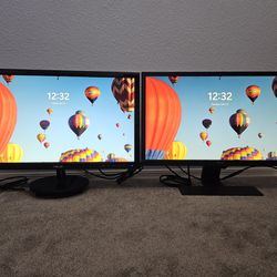 (2) 24" LED computer monitors HDMI Great Color 