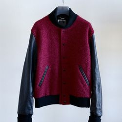 Saint Laurent Varsity Bomber Jacket Wool and Leather, brand new with tags.