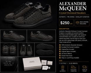 ALEXANDER McQUEEN Crystal Oversized Sneakers