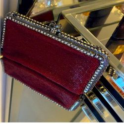 Beaded Clutch Red Hand Bag-Original Price $100.00