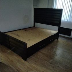 Bed Frame With Cabinets Full Size 