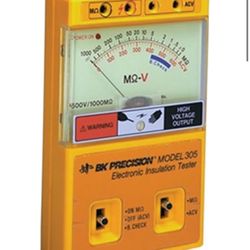 B&K PRECISION 305 ANALOG MEGOHMMETER, 500 V / 1000 M