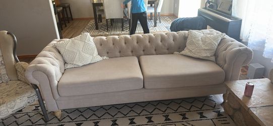Tufted couch