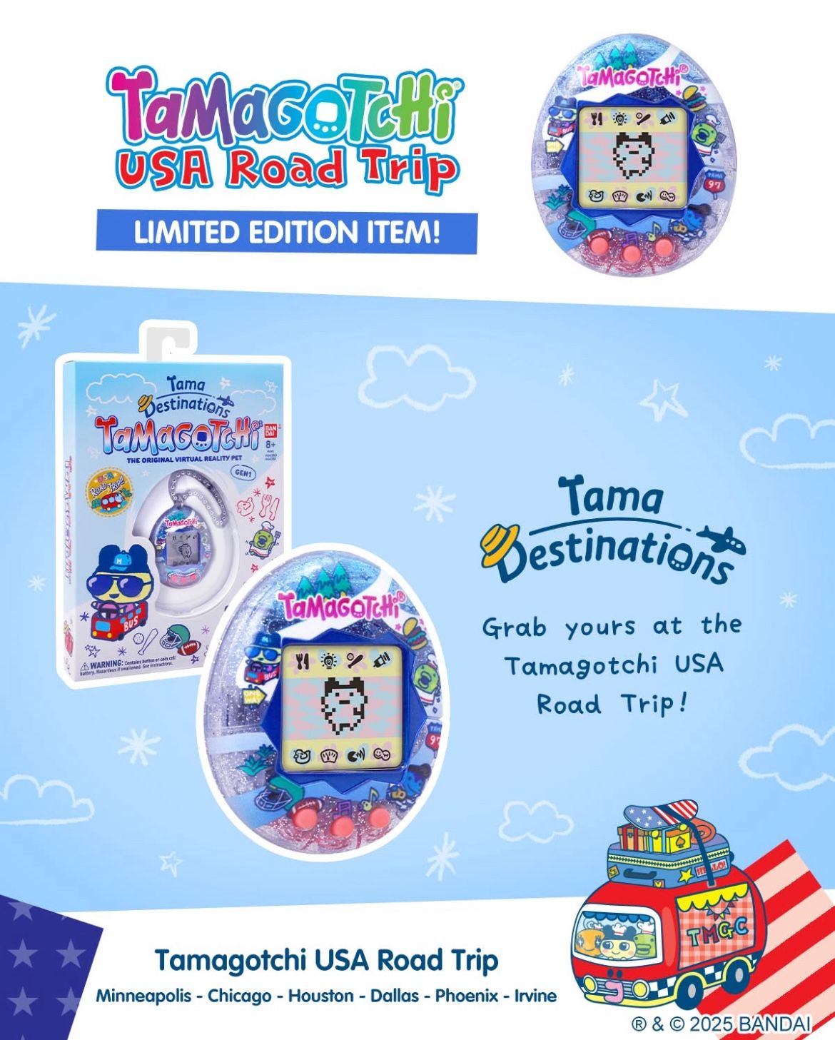 Tamagotchi Destinations Road Trip USA Limited Edition Brand New