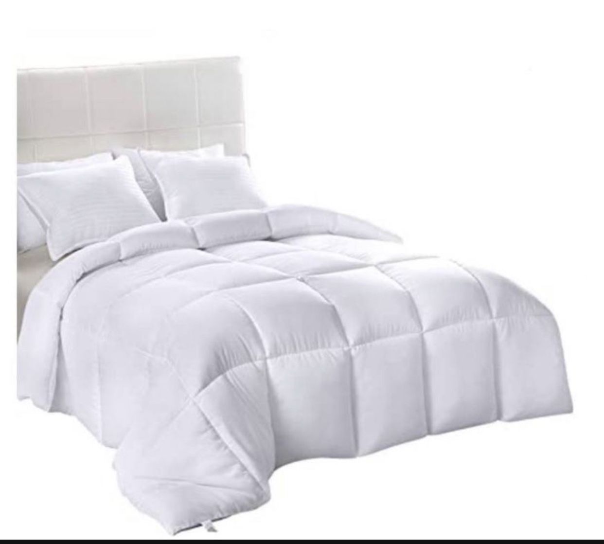 Down alternative comforter cali king utopia white color