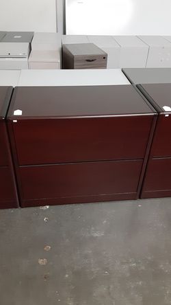 HON Mahogany Lateral File Cabinet