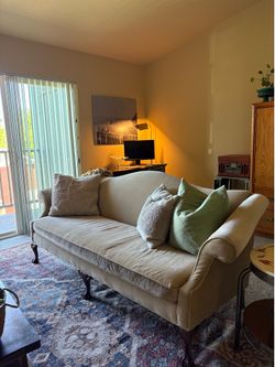 Vintage Velvet Clawfoot Flexsteel Couch