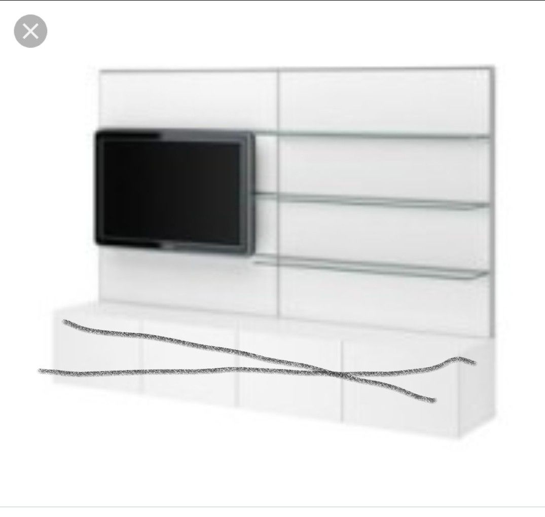 IKEA FRAMSTA WALL MOUNT SHELVES, PANNELS, AND TV MOUNT