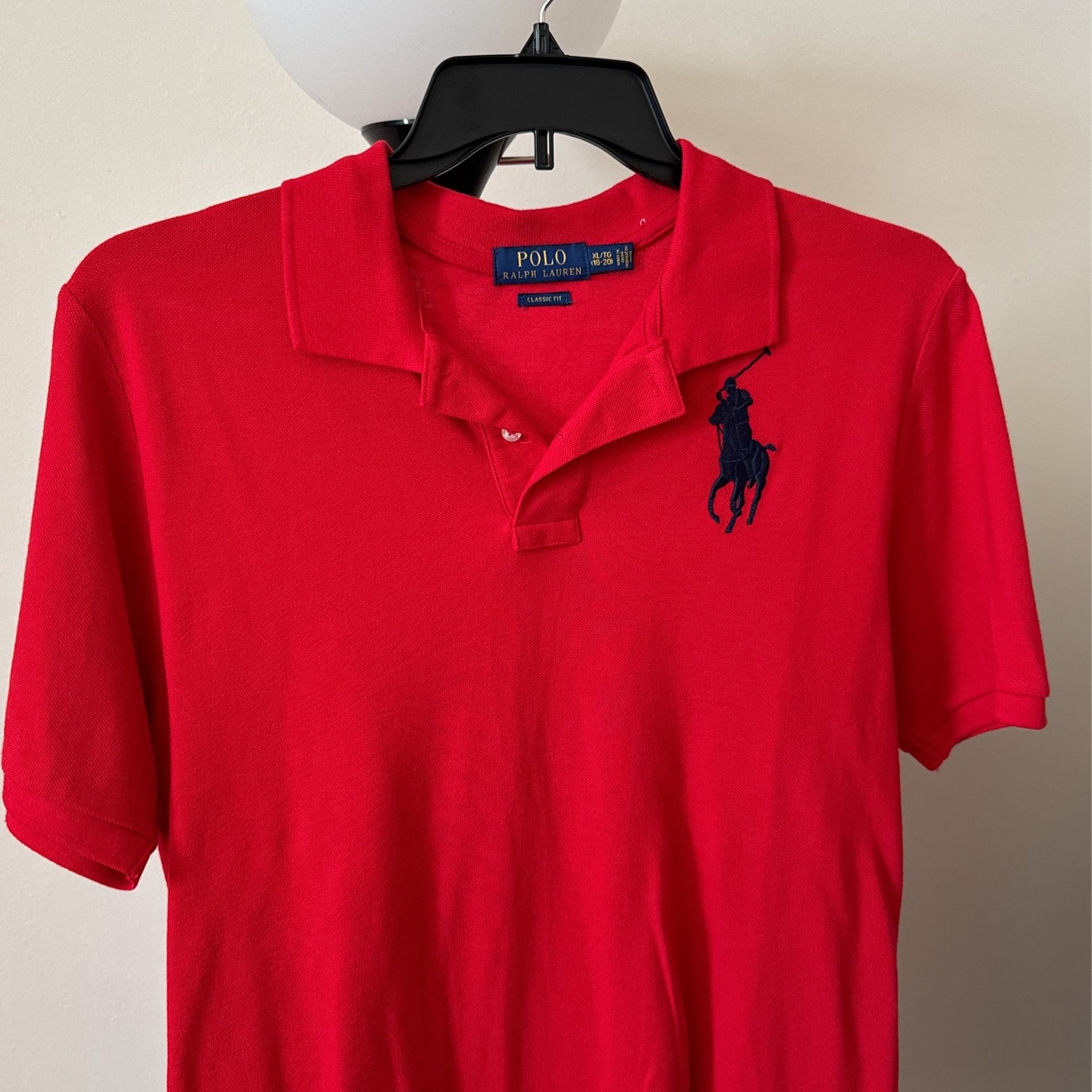 Youth XL Red Polo Shirt Collard Dress 
