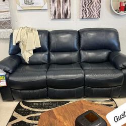 Ashley Black Power Reclining Sofa Couch 