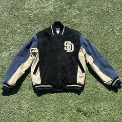 Yk2 San Diego Padres Suede Jacket 