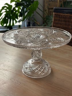 Antique 10” Glass Cake Stand