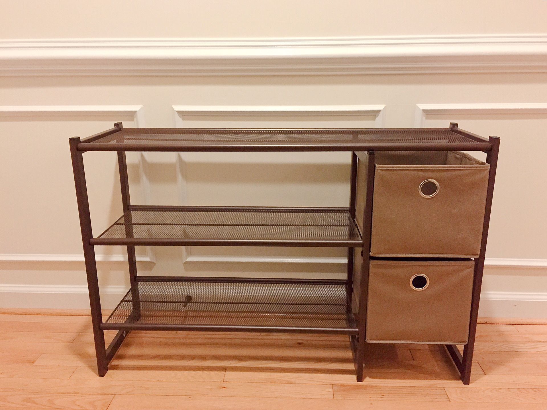 Metal frame shoe rack