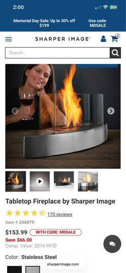 Tabletop Fireplace by Sharper Image