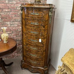 Antique French Empire Tall Boy Dresser