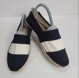 Soludos Origional Black White Stripe Barca Espadrilles Women’s Size 9