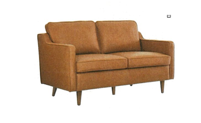 Modway Impart Upholstered Genuine Leather Loveseat in Tan 54.5"W x 31.5"D