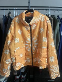 Fashionova men Orange Puffer