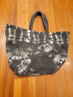 Black and White Tie-Dye Canvas Tote Bag