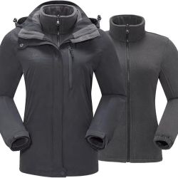 CAMEL CROWN Women's Waterproof Ski Jacket 3 in 1 Winter Coat