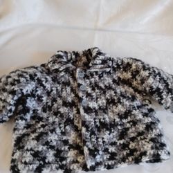 Baby boy sweater, hand crafted, made with acrylic yarn, new, fits 12months, $20.