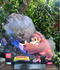Donkey Kong Bananza  GameStop Standee  2 Sided Design -  4ft 2 in tall READ DESC