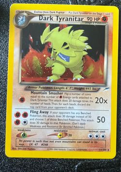 Dark Tyranitar Pokémon Card 11/105 Holo Rare