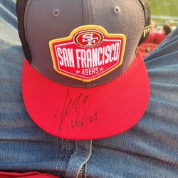2021 Niners Vs Chiefs Signed Draft Hat