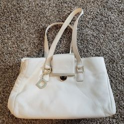 DKNY Soft Leather Handbag With Storage Bag