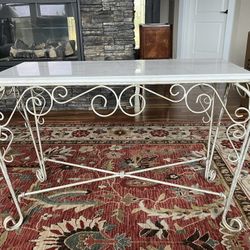 Marble / Iron Scroll Entry Table